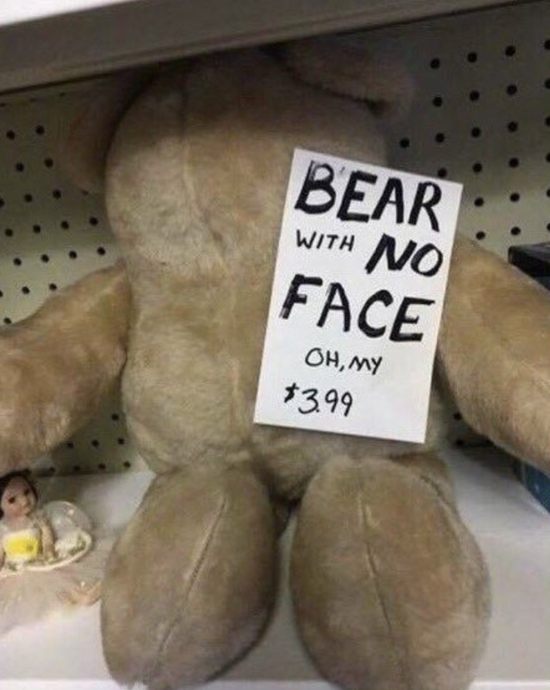 stuffed toy - Bear No With Face Oh, My $3.99